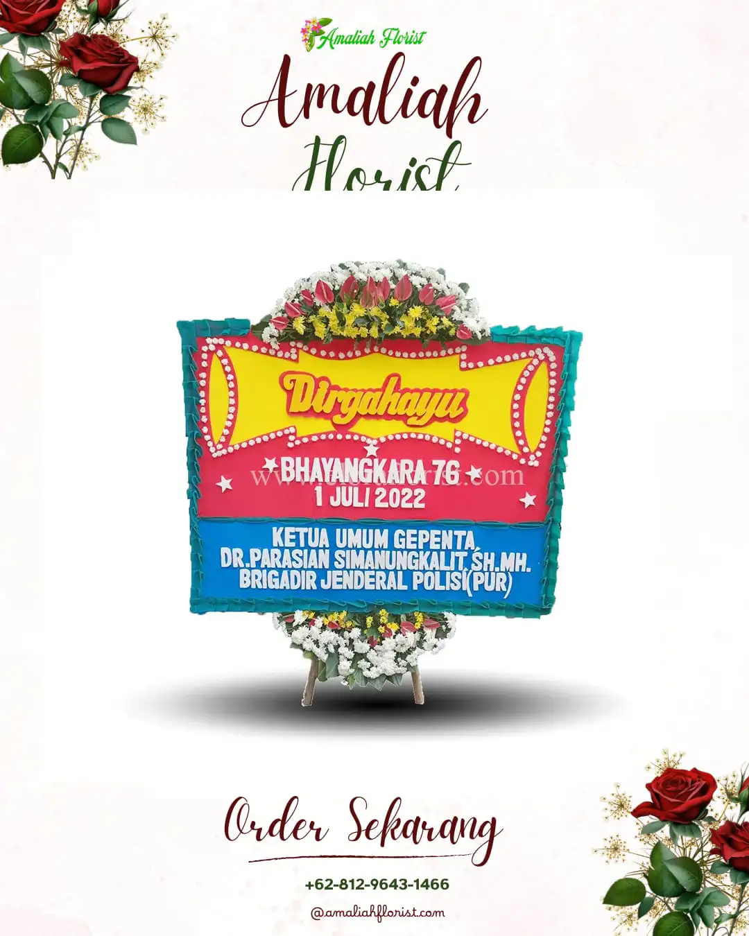 Papan Bunga HUT Ulang Tahun Suka Bangun